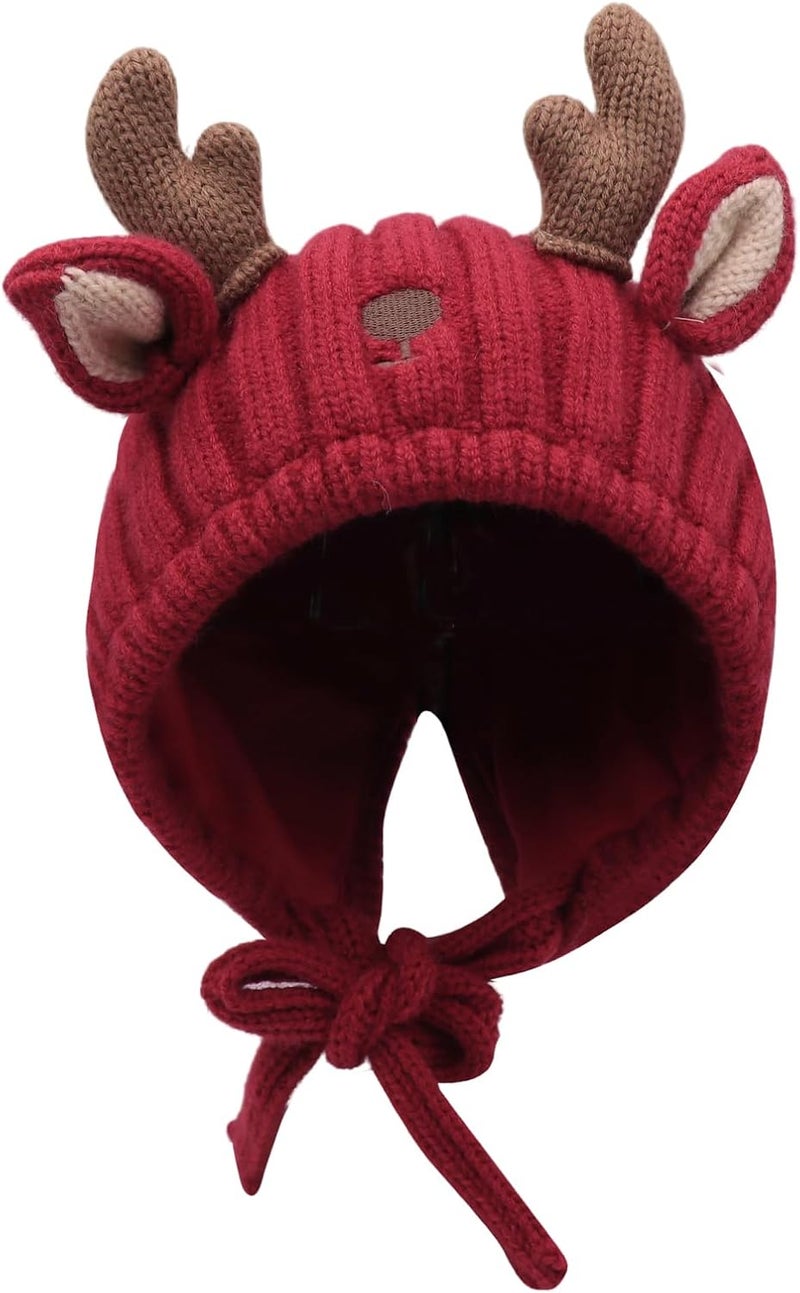 MINGSEECESS Kids Knitted Beanie Hat Cute Frog Cartoon Winter Warmer Cap with Big Eyes for Baby Boys Girls - Image 1